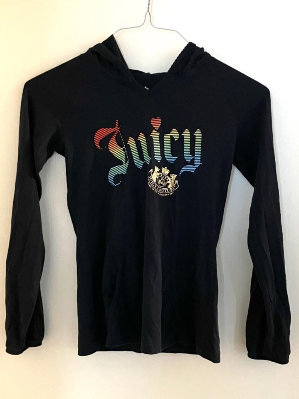 JUICY COUTURE BLUE HOODIE YOUTH TOP SIZE 12